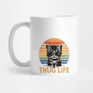 "Sunset Kitty: THUG LIFEStyle" - Cat, Rapper, Gangster Mug